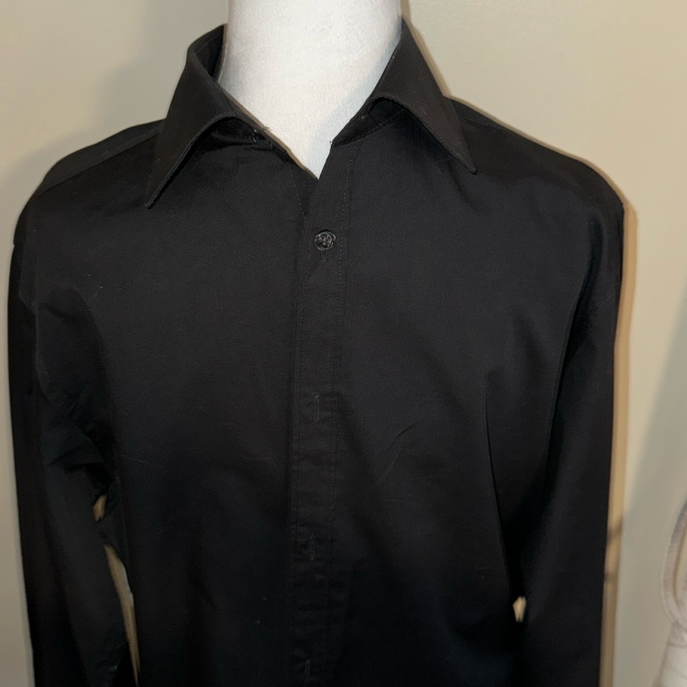 Nicole Miller New York black button down long sleeve size large